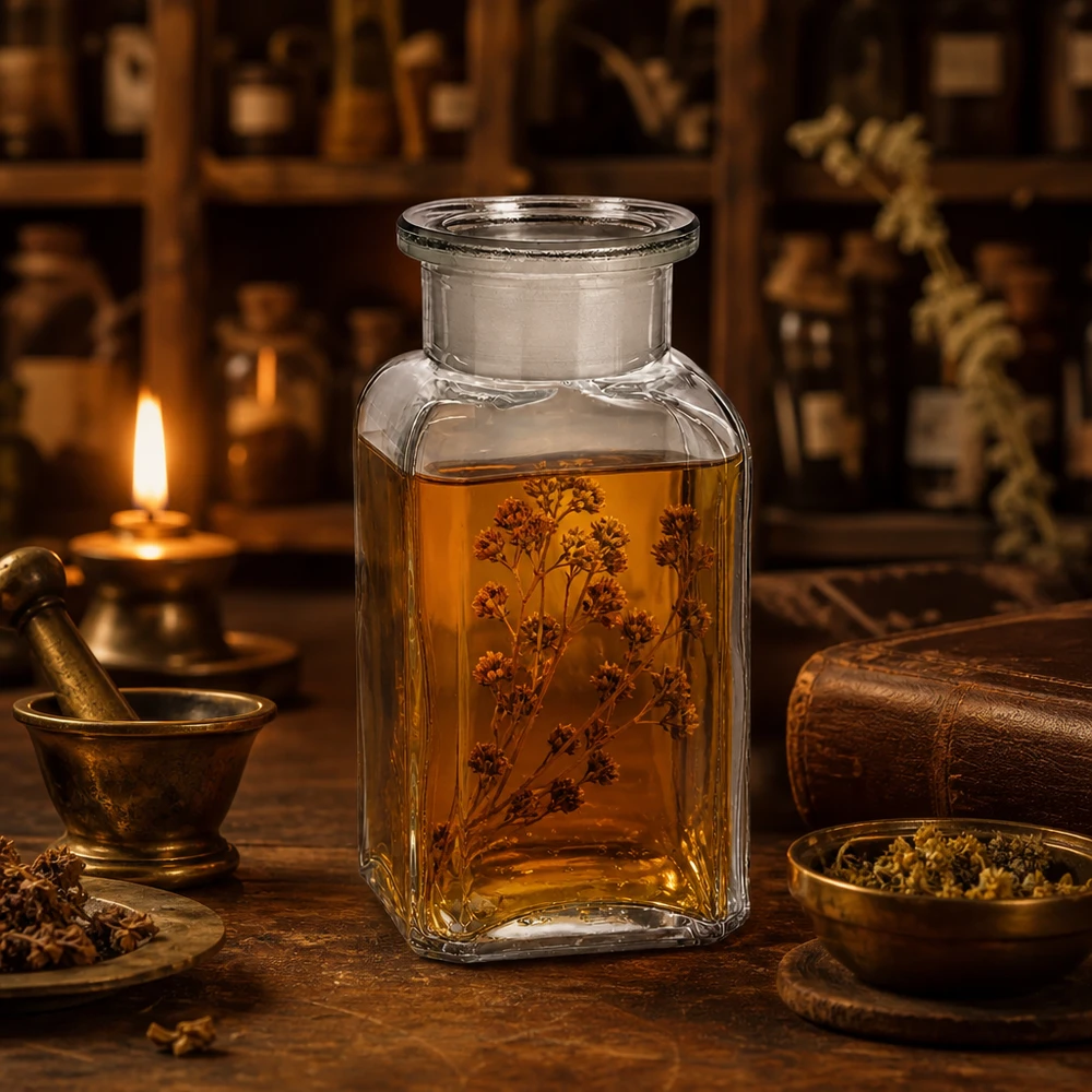 Vierkantflasche klar 100ml mit Weithals für Naturheilkunde Homöopathie und Aromatherapie