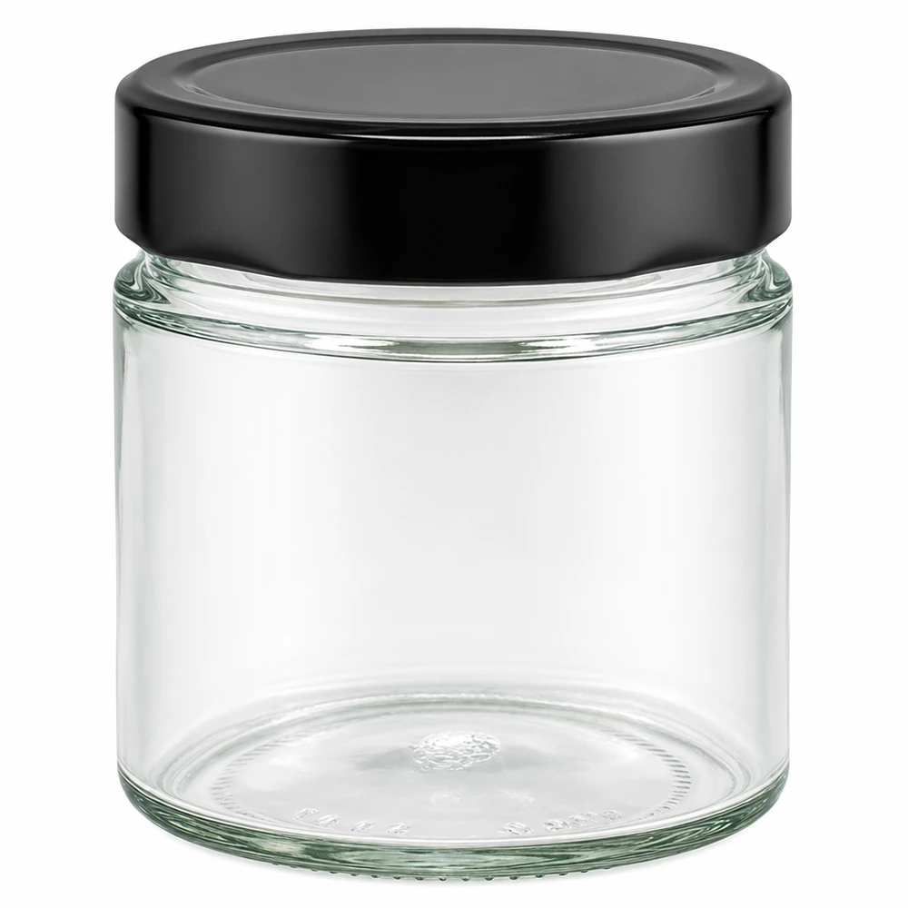135ml Rundglas + BasicSeal Deckel schwarz deep UNiTWIST