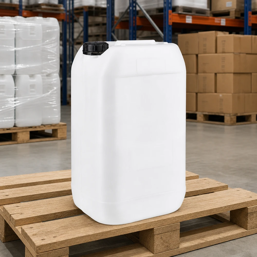 Kanister 15 Liter mit Schraubverschluss Originalitätsverschluss Stapelbarer 15L HDPE Kanister für Chemikalien Reinigungsmittel und Flüssigkeiten im Großhandel