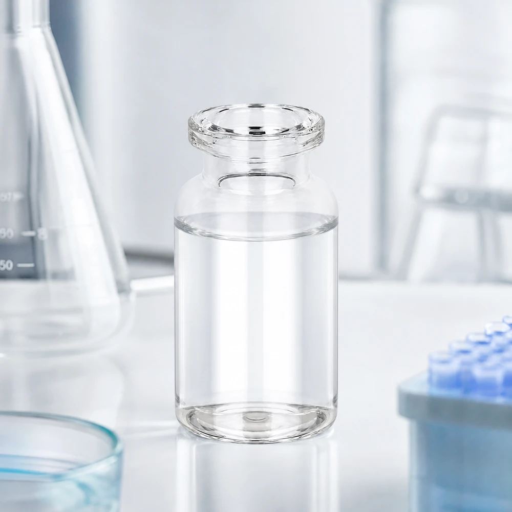 10ml Klarglas Vial mit charakteristischer Taillierung zwischen Flaschenkörper und Hals