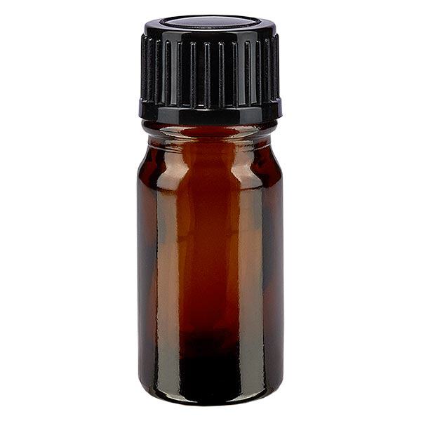 Apothekenflasche braun 5ml Schraubverschluss schwarz Standard Apothekenflasche braun 5ml Schraubverschluss schwarz Standard