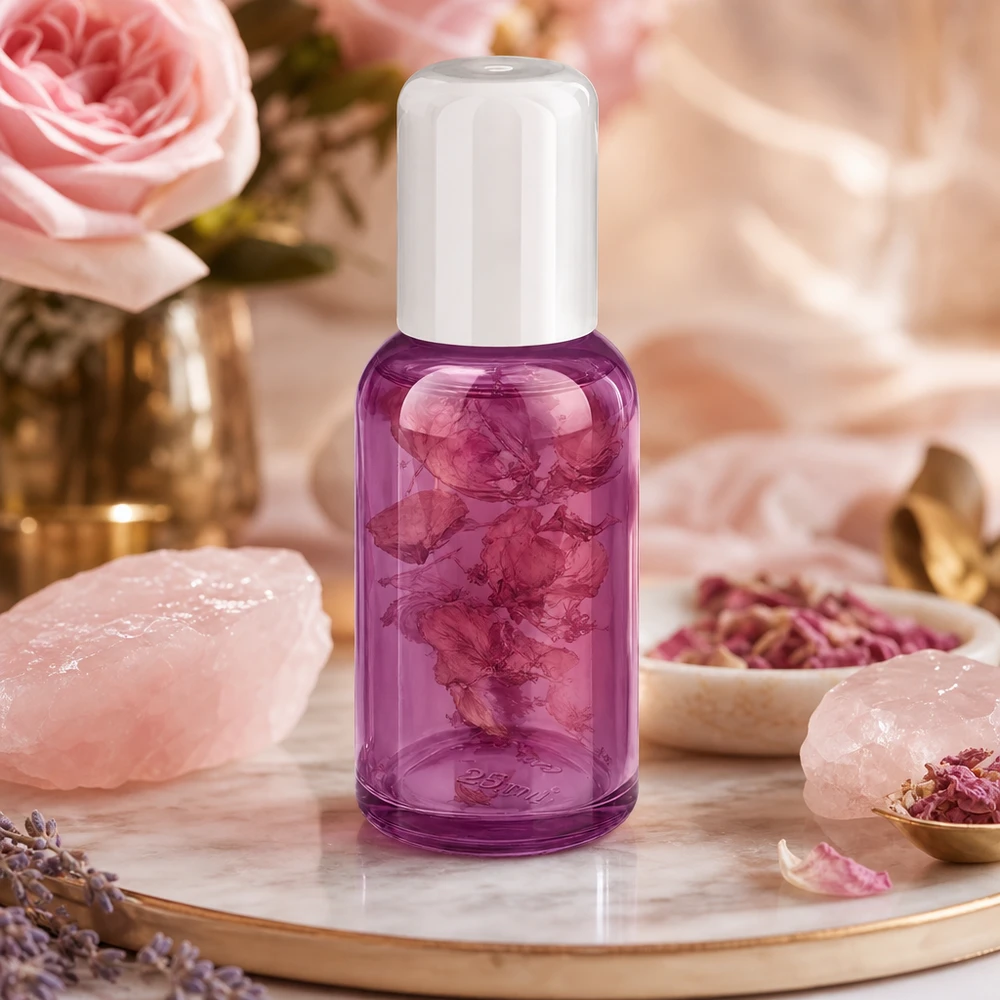 30ml Roll-On Flasche weiss Standard PurpleLine UT18/30 Kompakte violette Roll-On Flasche 30ml ideal für Reisen und unterwegs Beauty-Routine