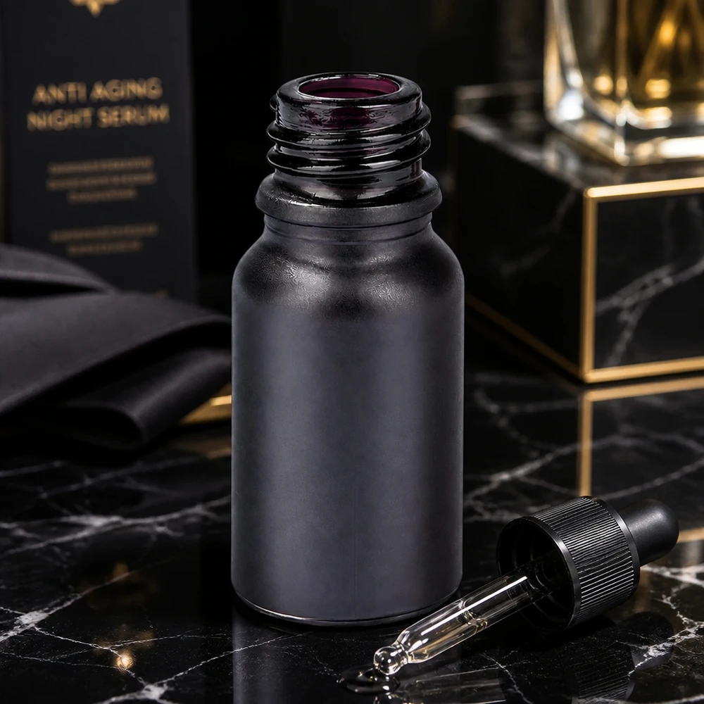 10ml Apothekerflasche BlackLine UT18/10 UNiTWIST 10ml Glasflasche BlackLine UT18/10 UNiTWIST ideal für ätherische Öle und Aromatherapie