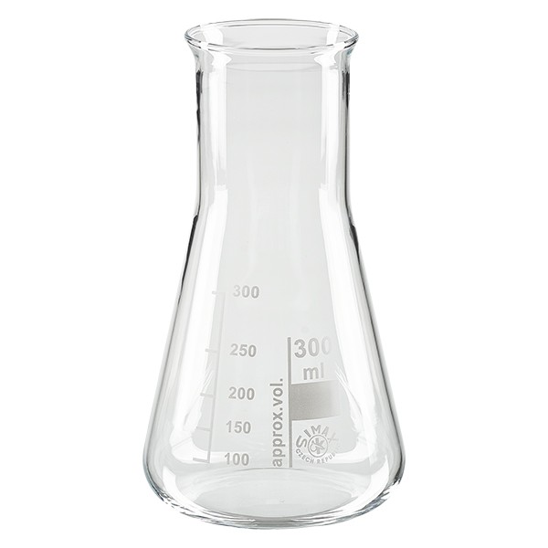 5x Erlenmeyerkolben Weithals 200ml aus hitzefestem Borosilikatglas 3.3 Laborglas