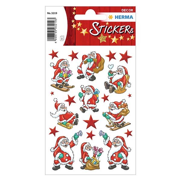 Weihnachts-Sticker &quot;Nikolaus&quot; (63er Pack) Papier