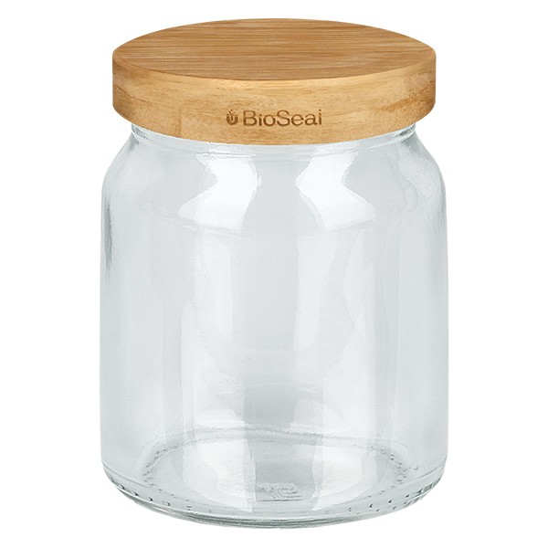 53ml Rundglas mit BioSeal 2-in-1 Holzdeckel UNiTWIST