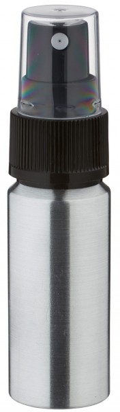 20ml Aluminium-Flasche geschliffen inkl. Pumpzerstäuber schwarz