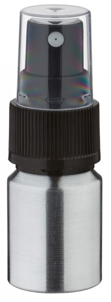 10ml Aluminium-Flasche geschliffen inkl. Pumpzerstäuber schwarz