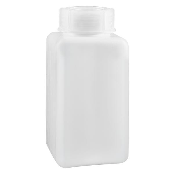 Chemikalienflasche 1500ml, Weithals aus PE-HD, naturfarbig, inkl. Schraubverschluss GL 65