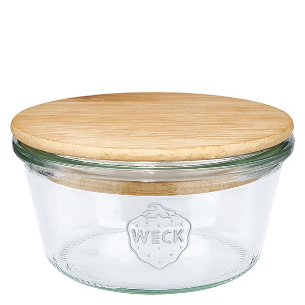 WECK-Sturzglas 290ml (1/5 Liter) mit Holzdeckel