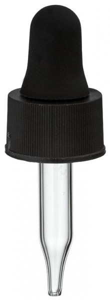 UNiTWIST Glas-Tropfpipette schwarz 13mm PL28