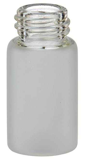 Mini Glasflasche 3ml gefrostet mit Schraubverschluss schwarz inkl