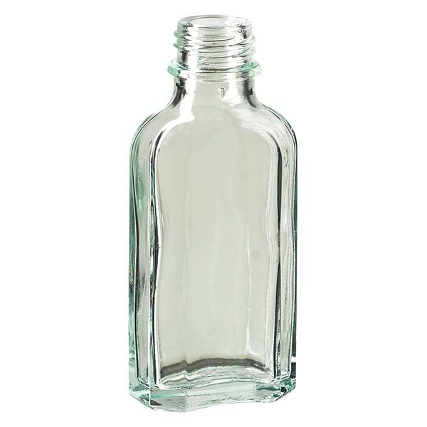 50 ml weiße Meplatflasche mit DIN 22 Mündung