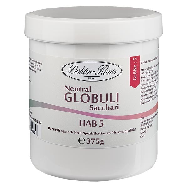 375g Neutral Globuli HAB5 aus 100% reiner Sachharose