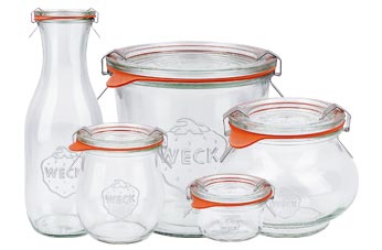 24 Weck Gläser 80ml Deckel Gummi Klammer Marmeladengläser Set Einmachglas Glas