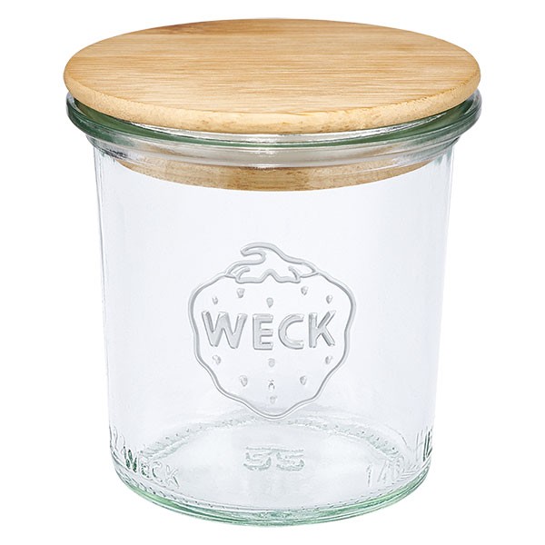 WECK-Mini-Sturzglas 140ml mit Holzdeckel