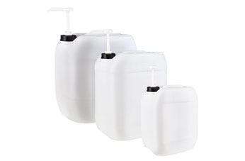 Kunststoff Kanisterdosierpumpe, weiß: Pumpe zum Dosieren für  Desinfektionsmittelkanister mit 30-ml-Hub, passend für 5- oder 10-Liter- Kanister, als Zubehör kaufen.