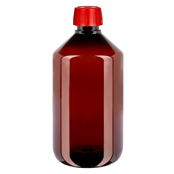 PET Flasche 500ml mit Entgasungsverschluss rot
