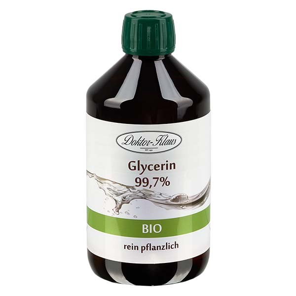 Bio-Glycerin 99.7% in brauner 500ml PET Flasche mit OV - E 422