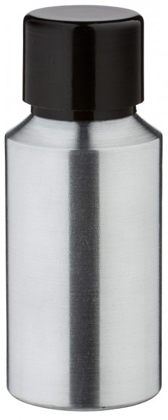 30ml Aluminium-Flasche geschliffen inkl. Schraubkappe schwarz mit Konusdichtung