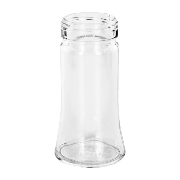 Gewürzglas Trapezform 95 ml mit 41mm Schraubgewinde, Klarglas, ohne Verschluss