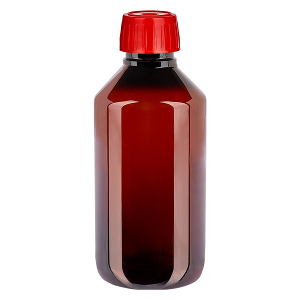 PET Flasche 250ml mit Entgasungsverschluss rot