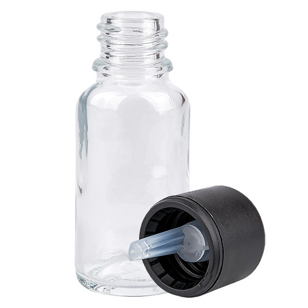 20 ml Tropfflasche mit schwarzem Originalitätsverschluss (0.7 mm Öffnung) ClearLine UT18/20