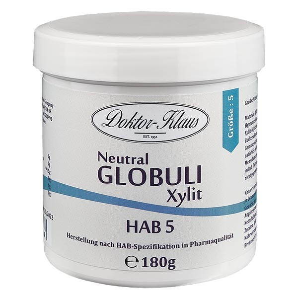 180g Neutral Globuli HAB5 aus Xylit (zuckerfrei)