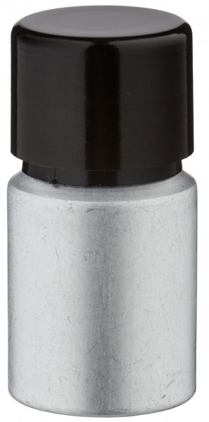 10ml Aluminium-Flasche gebeizt inkl. Schraubkappe schwarz mit Konusdichtung