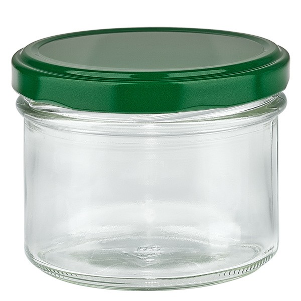 225ml Sturzglas + BasicSeal Deckel grün UNiTWIST