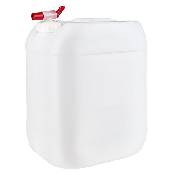 20 Liter Kanister mit Hahn für gefährliche Flüssigkeiten
