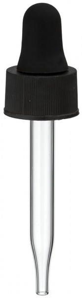 UNiTWIST Glas-Tropfpipette schwarz 13mm PL48