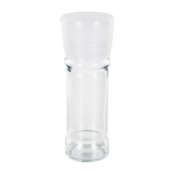 Gewürzglas Zylinderform 100ml inkl. Mühlen-Schraubverschluss transparent
