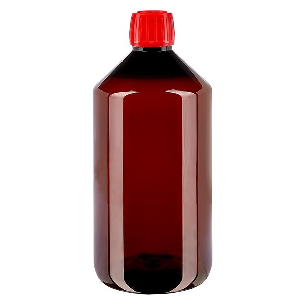 PET Flasche 750ml mit rotem Verschluss OV