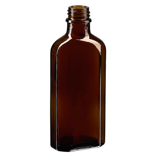100 ml braune Meplatflasche mit DIN 22 Mündung
