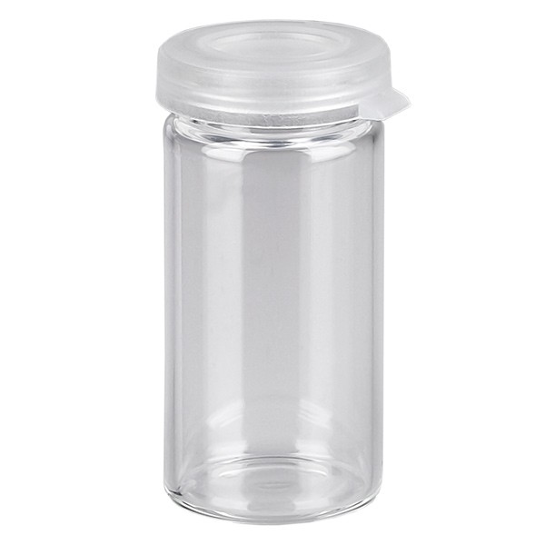 5ml Tablettenglas Klarglas inkl. Schnappdeckel (Rollrandglas)
