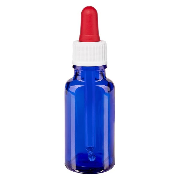 Pipettenflasche blau 20ml, Pipette weiss/rot Standard