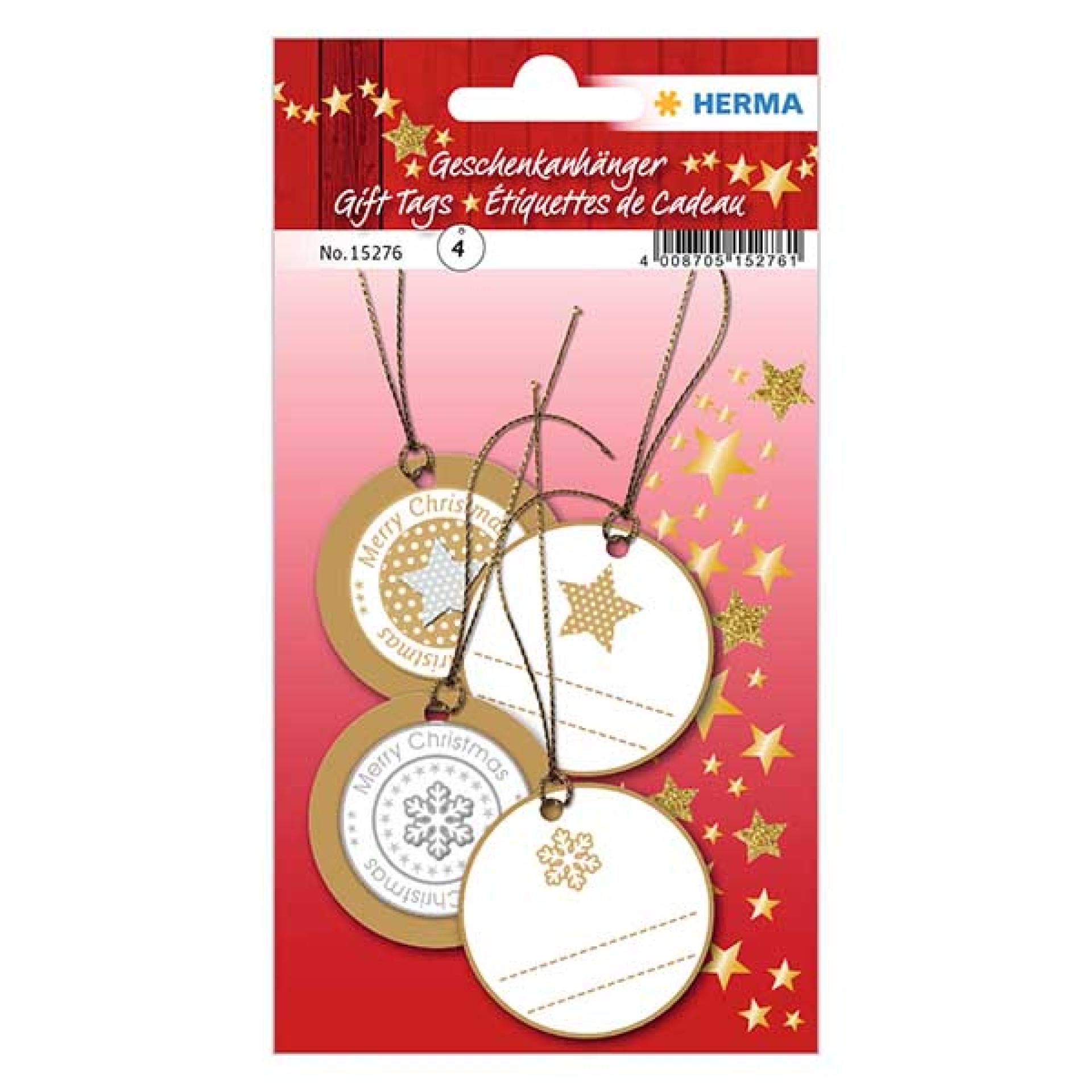 Anhänger "Sterne" (4 Stück) mit 3D Glitzer