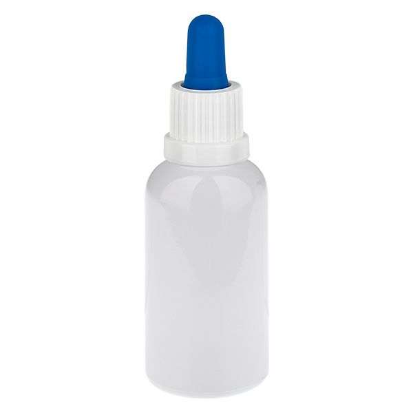 30ml Pipettenflasche weiß/blau Originalitätsverschluss WhiteLine UT18/30