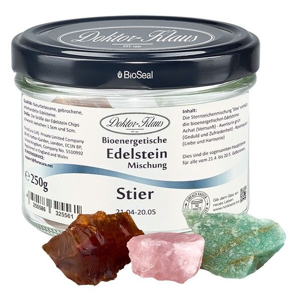 Stier Sternzeichen Edelsteine Doktor-Klaus noWaste