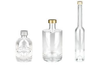 Glasflaschen mit Aluminiumverschluss