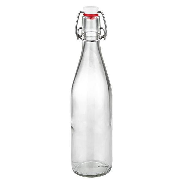500ml Glasflasche und Bügelverschluss Porzellan UNiTWIST