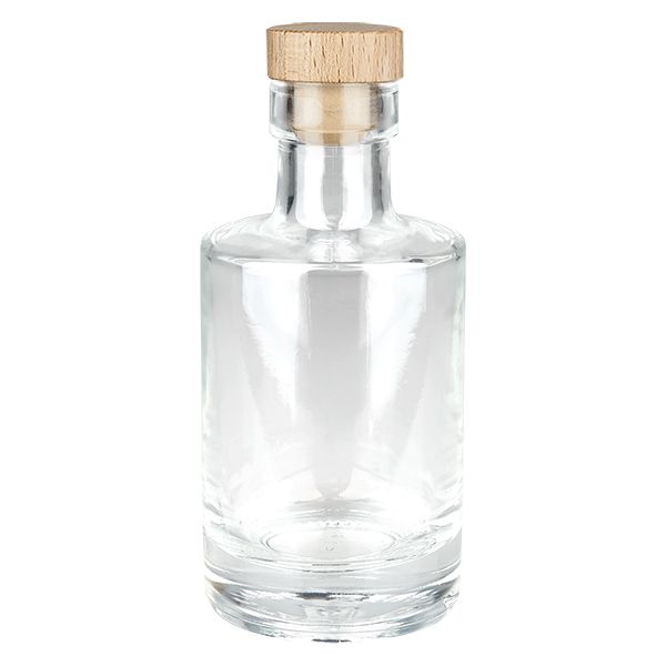 200ml Glasflasche "Marie" mit Holzgriff-Korken UNiTWIST