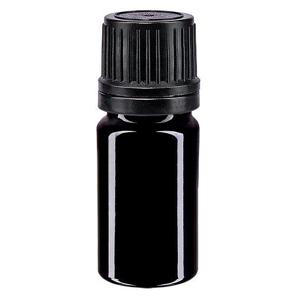 Apothekenflasche violett 5ml Tropfverschluss Giessring 1mm schwarz Originalit...