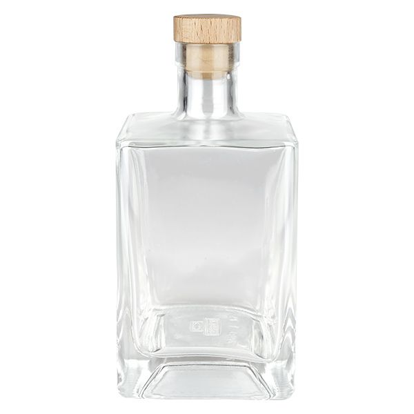 700ml Glasflasche "Gali" mit Holzgriffkorken UNiTWIST