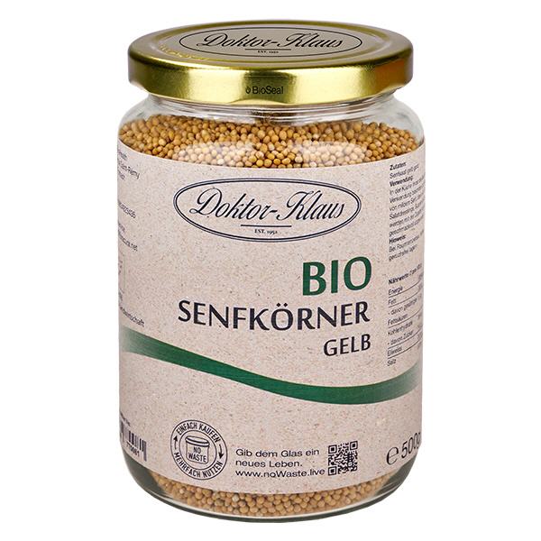 Senfkörner gelb Bio 500g Doktor-Klaus noWaste