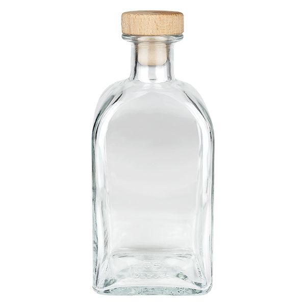 500ml Glasflasche "Julia" mit Holzgriff-Korken UNiTWIST