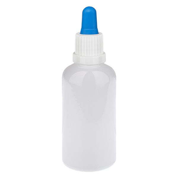 50ml Pipettenflasche weiß/blau Originalitätsverschluss WhiteLine UT18/50