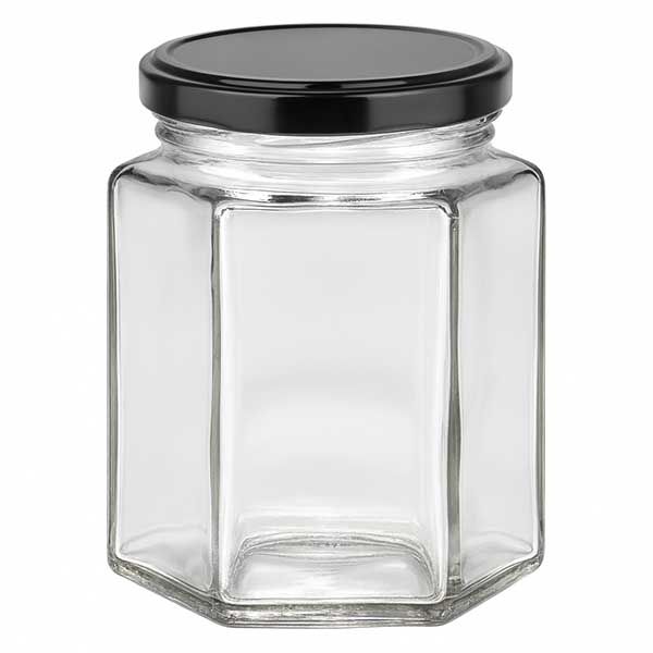 196ml Hexaglas mit BasicSeal Deckel schwarz UNiTWIST