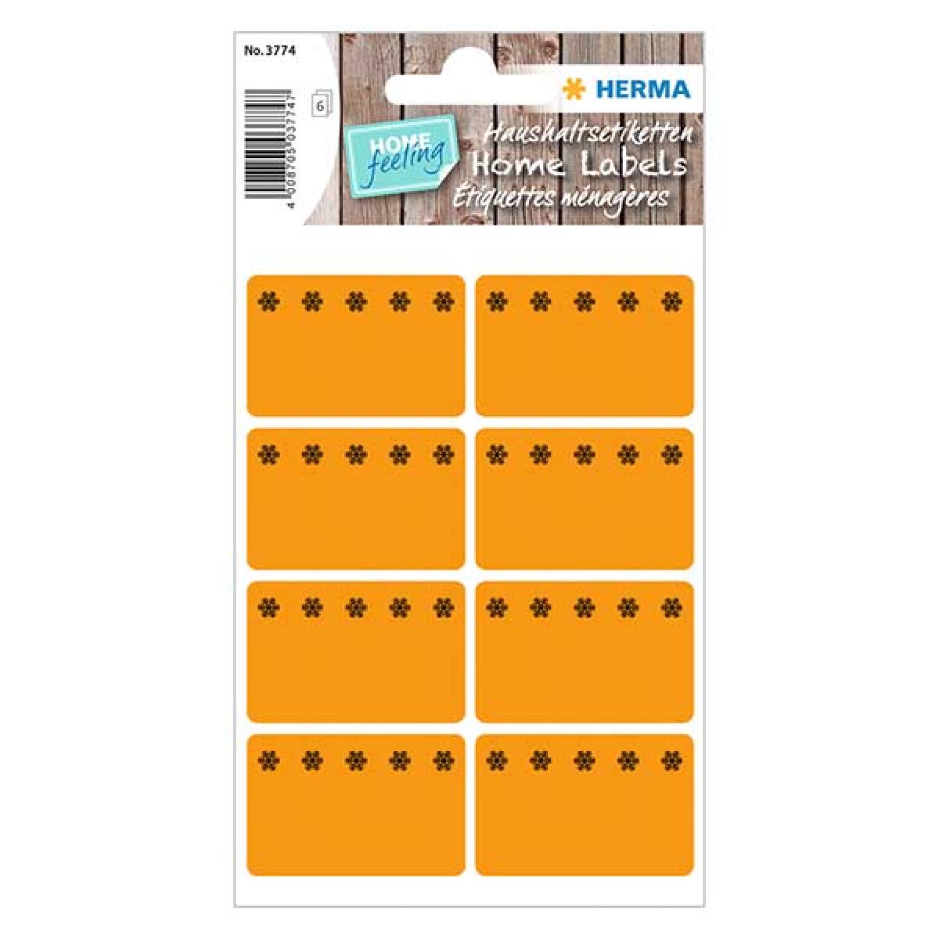 Tiefkühletiketten orange (48 Aufkleber) 26x40mm